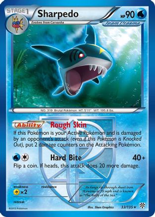 Sharpedo (Team Plasma) 033 [Plasma Storm]  - Reverse Holofoil