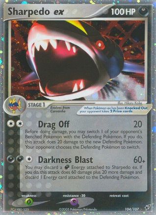 Sharpedo ex 104 [Deoxys]  - Holofoil