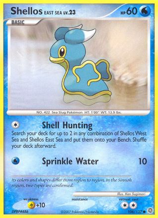 Shellos East Sea 106/132 [Secret Wonders]  - Reverse Holofoil