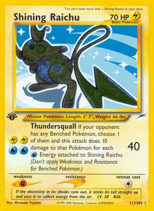 Shining Raichu 111 [Neo Destiny]  - 1st Edition Holofoil