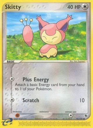 Skitty 070/109 [Ruby and Sapphire]  - Reverse Holofoil