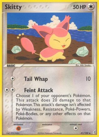 Skitty 041/100 [Crystal Guardians]  - Reverse Holofoil