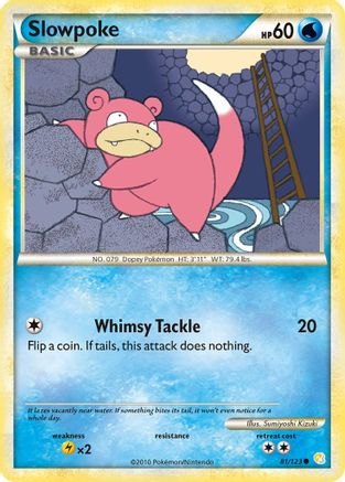 Slowpoke 081/123 [HeartGold SoulSilver]  - Reverse Holofoil