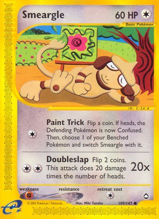 Smeargle 109 [Aquapolis]  - Reverse Holofoil