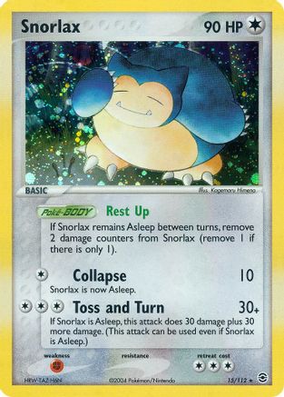 Snorlax 015 [FireRed & LeafGreen]  - Reverse Holofoil