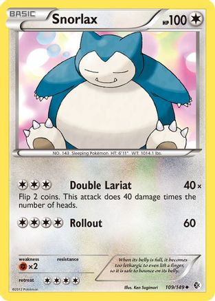Snorlax 109/149 [Boundaries Crossed]  - Reverse Holofoil
