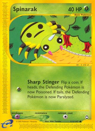 Spinarak (111) 111/147 [Aquapolis]