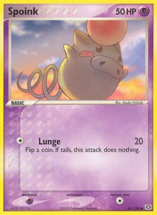 Spoink 066/106 [Emerald]  - Reverse Holofoil