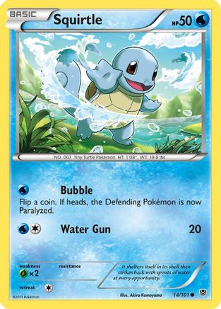Squirtle 014/101 [Plasma Blast]  - Reverse Holofoil