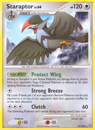 Staraptor 027/100 [Stormfront]  - Reverse Holofoil