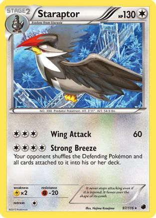 Staraptor 097 [Plasma Freeze]  - Reverse Holofoil