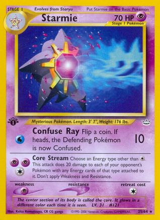 Starmie 025/64 [Neo Revelation]  - 1st Edition