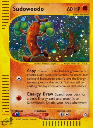 Sudowoodo (H24) H24 [Aquapolis]  - Holofoil