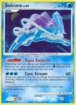 Suicune 019/132 [Secret Wonders]  - Reverse Holofoil