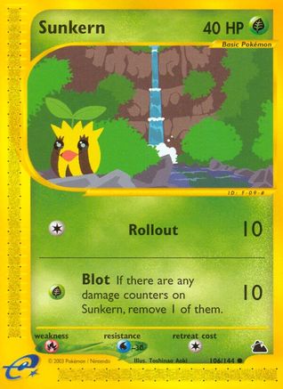 Sunkern 106 [Skyridge]  - Reverse Holofoil