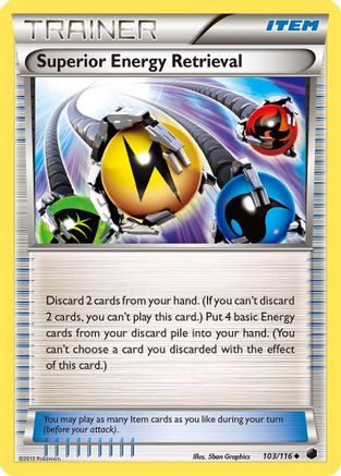 Superior Energy Retrieval 103/116 [Plasma Freeze]  - Reverse Holofoil