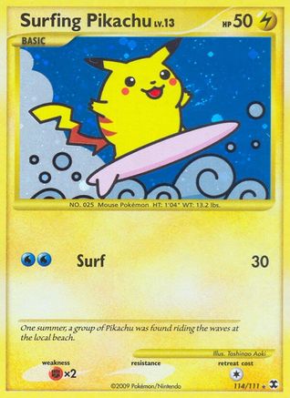 Surfing Pikachu 114 [Rising Rivals]  - Holofoil