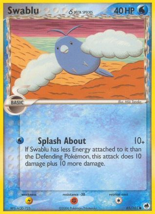 Swablu (Delta Species) 065/101 [Dragon Frontiers]  - Reverse Holofoil