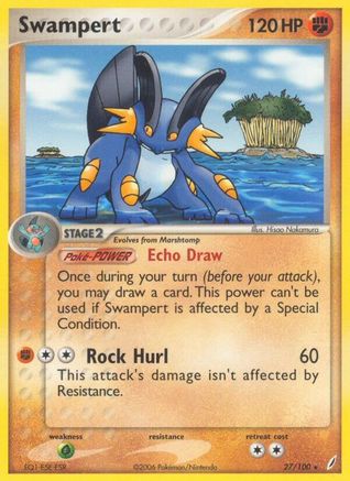 Swampert 027/100 [Crystal Guardians]  - Reverse Holofoil
