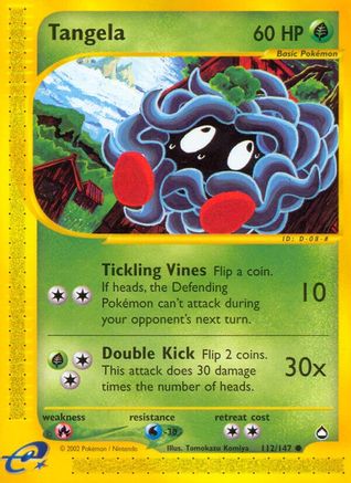 Tangela 112 [Aquapolis]  - Reverse Holofoil