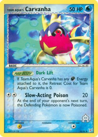 Team Aqua's Carvanha 025/95 [Team Magma vs Team Aqua]  - Reverse Holofoil