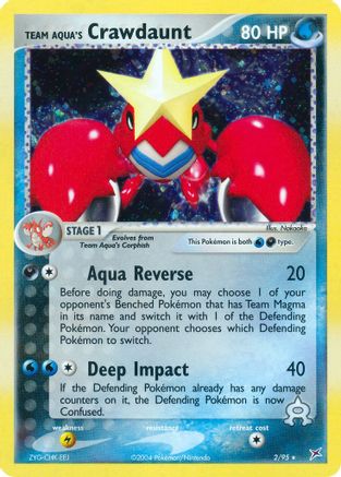 Team Aqua's Crawdaunt 002/95 [Team Magma vs Team Aqua]  - Holofoil