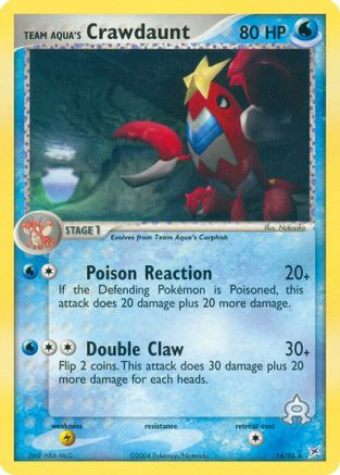 Team Aqua's Crawdaunt 014/95 [Team Magma vs Team Aqua]  - Reverse Holofoil