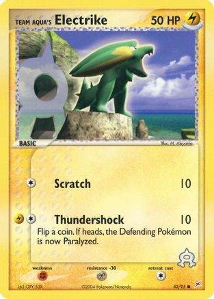 Team Aqua's Electrike 052/95 [Team Magma vs Team Aqua]  - Reverse Holofoil