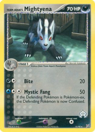 Team Aqua's Mightyena 015/95 [Team Magma vs Team Aqua]  - Reverse Holofoil