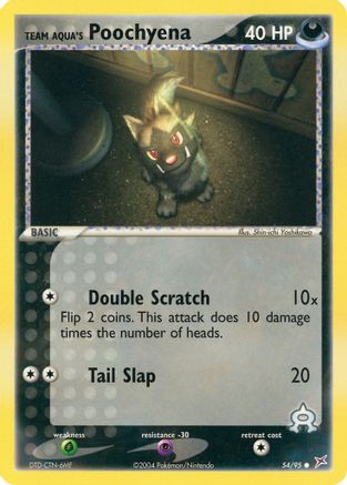 Team Aqua's Poochyena 054/95 [Team Magma vs Team Aqua]  - Reverse Holofoil