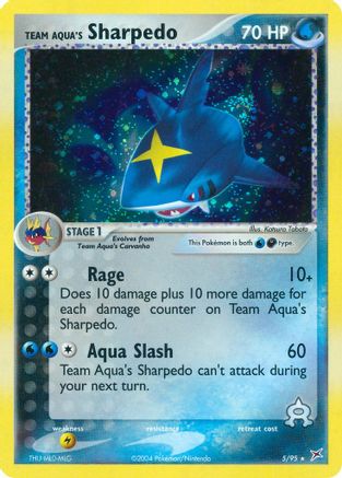 Team Aqua's Sharpedo 005/95 [Team Magma vs Team Aqua]  - Reverse Holofoil