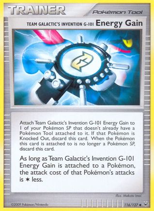 Team Galactic's Invention G-101 Energy Gain 116/127 [Platinum]  - Reverse Holofoil