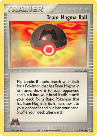 Team Magma Ball 080 [Team Magma vs Team Aqua]  - Reverse Holofoil