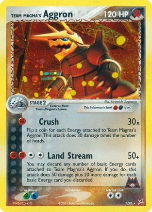 Team Magma's Aggron 007/95 [Team Magma vs Team Aqua]  - Reverse Holofoil