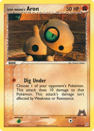 Team Magma's Aron 059/95 [Team Magma vs Team Aqua]  - Reverse Holofoil