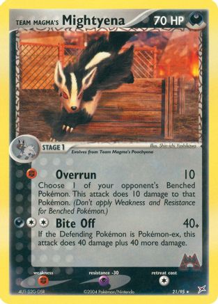 Team Magma's Mightyena 021/95 [Team Magma vs Team Aqua]  - Reverse Holofoil