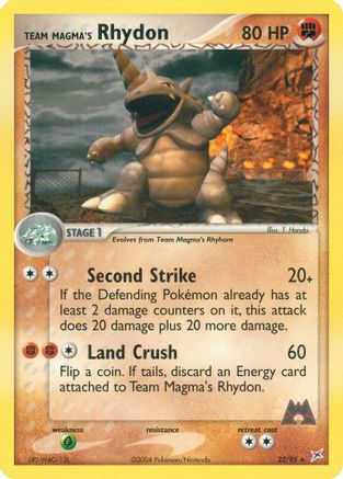 Team Magma's Rhydon 022/95 [Team Magma vs Team Aqua]  - Reverse Holofoil