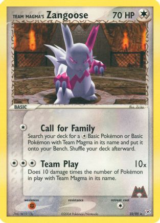 Team Magma's Zangoose 023 [Team Magma vs Team Aqua]