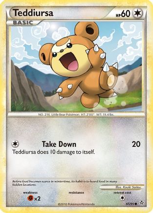 Teddiursa 065 [Unleashed]  - Reverse Holofoil