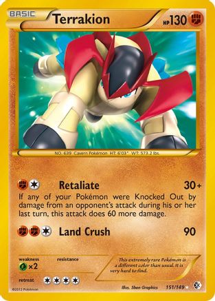 Terrakion 151 [Boundaries Crossed]  - Holofoil