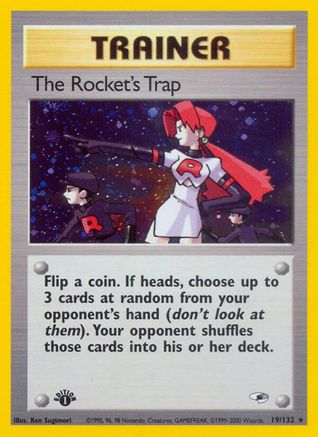 The Rocket's Trap 019/132 [Gym Heroes]  - 1st Edition Holofoil