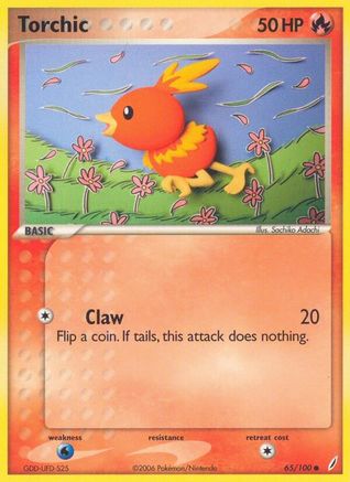 Torchic 065/100 [Crystal Guardians]  - Reverse Holofoil