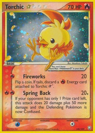 Torchic Star 108 [Team Rocket Returns]  - Holofoil