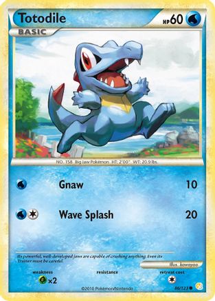 Totodile 086/123 [HeartGold SoulSilver]  - Reverse Holofoil