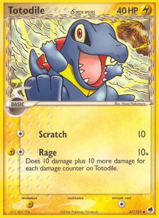 Totodile (Delta Species) 067/101 [Dragon Frontiers]  - Reverse Holofoil