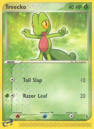 Treecko 076/109 [Ruby and Sapphire]  - Reverse Holofoil