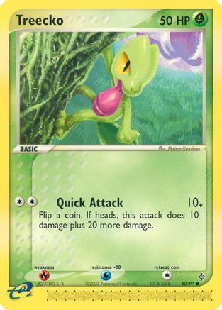 Treecko 080/97 [Dragon]  - Reverse Holofoil