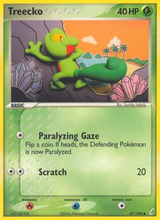 Treecko 067/100 [Crystal Guardians]  - Reverse Holofoil