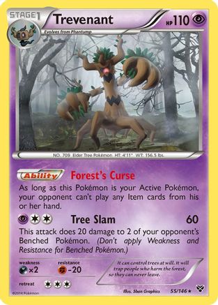 Trevenant 055/146 [XY Base Set]  - Holofoil
