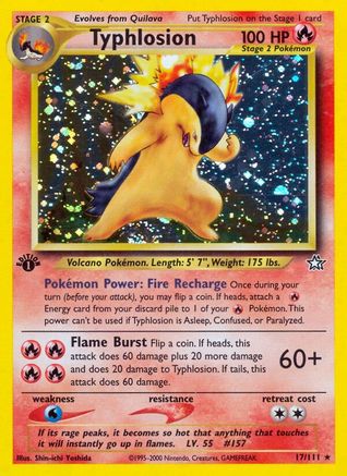 Typhlosion (17) 017/111 [Neo Genesis]  - 1st Edition Holofoil
